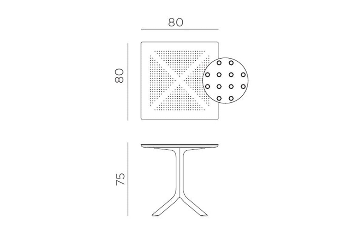Стол Nardi Clip бежевый