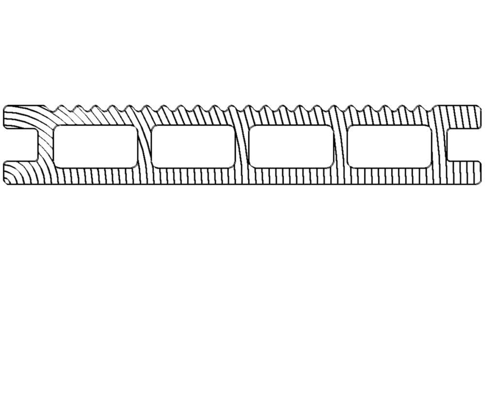 Террасная доска DeckLine Classic 3D-тиснение/вельвет (Черный)