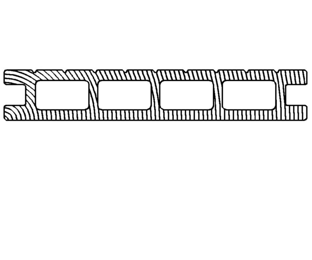 Террасная доска DeckLine Classic 3D-тиснение/широкий вельвет (Серебро)
