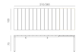 Стол раздвижной Rio 210 белый